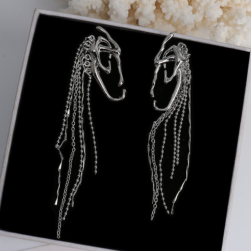 Cloud Irregular Stud Earrings Silver Needle Earrings Earrings